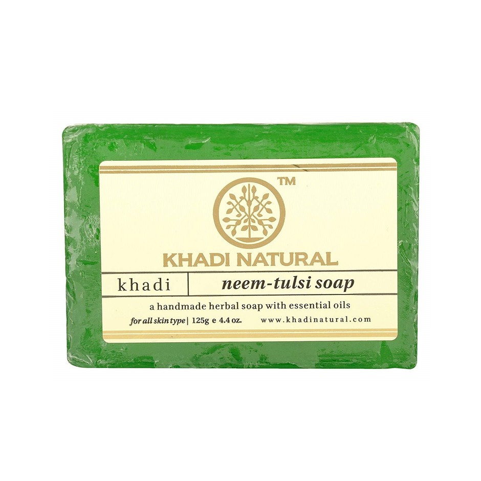 Мыло Ним и Тулси, Кхади (Neem Tulsi soap, Khadi Natural), 125 гр
