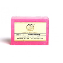 Мыло Розовая вода, Кхади (Rose water soap, Khadi Natural), 125 гр